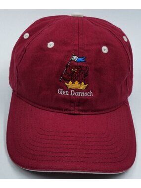 Glen Dornoch Waterway Golf Burgundy Adjustable Town Talk Cotton Baseball Hat Cap